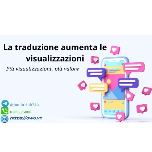La traduzione aumenta le visualizzazioni - La nostra traduzione precisa aumenta le visualizzazioni dei tuoi contenuti, portandoli a un pubblico globale più ampio.