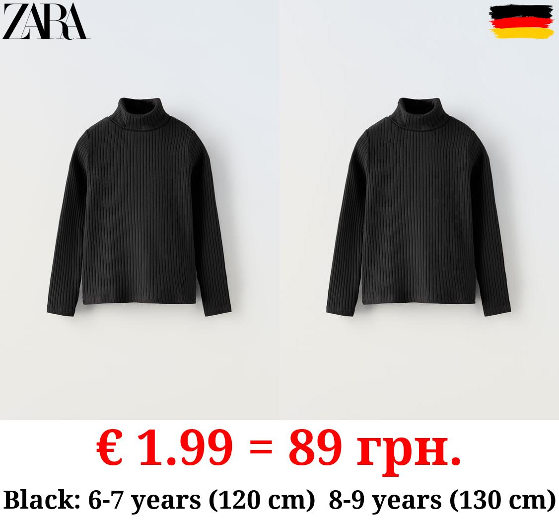 RIBBED TURTLENECK T-SHIRT