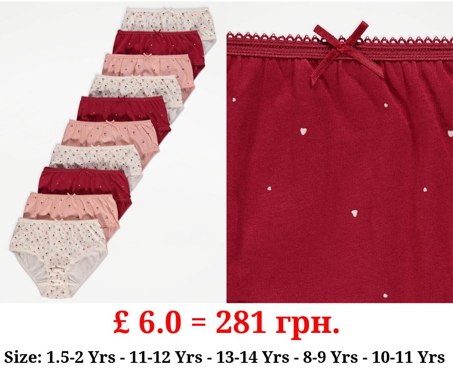 Ditsy Floral Briefs 10 Pack