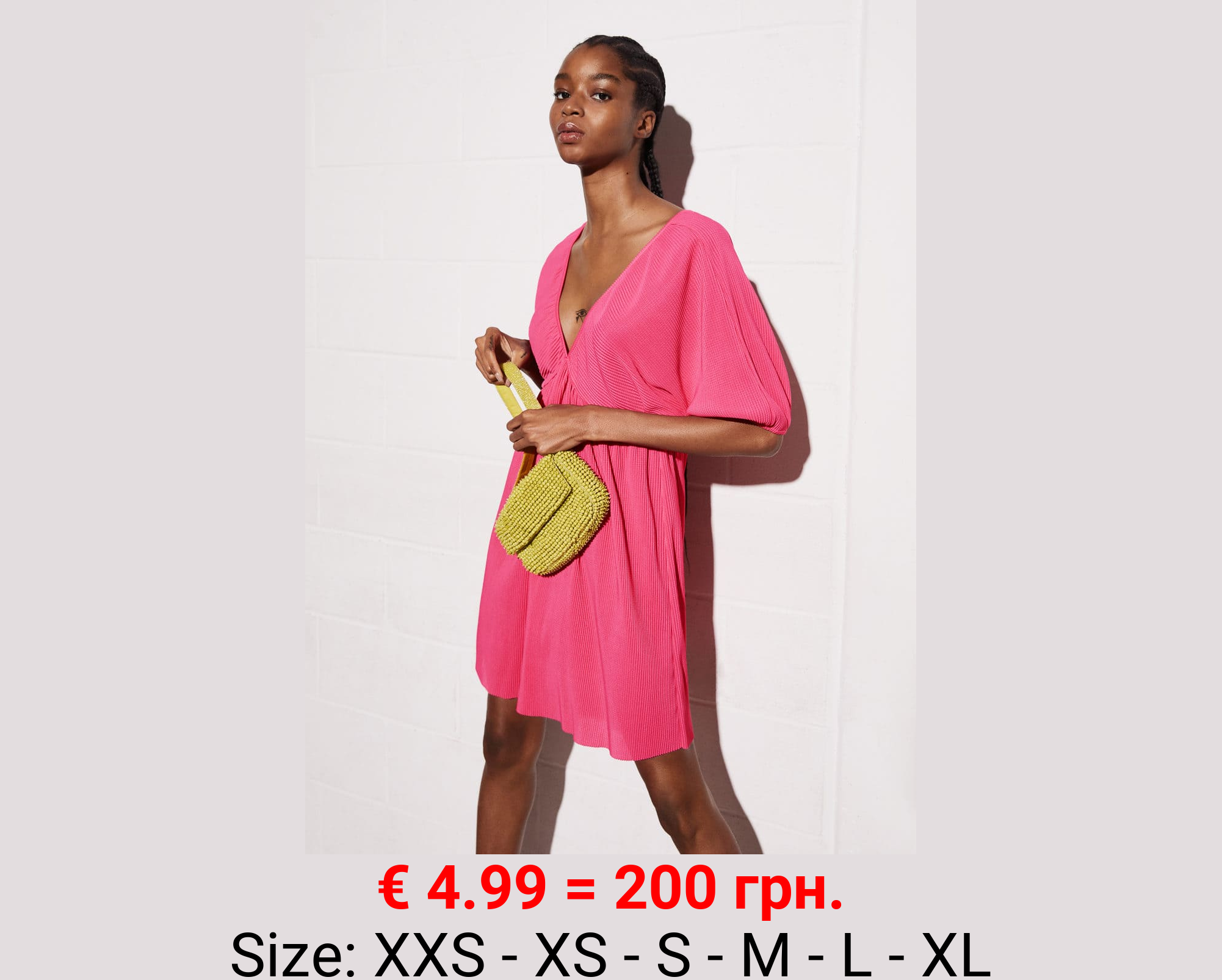 Vestido corto textura