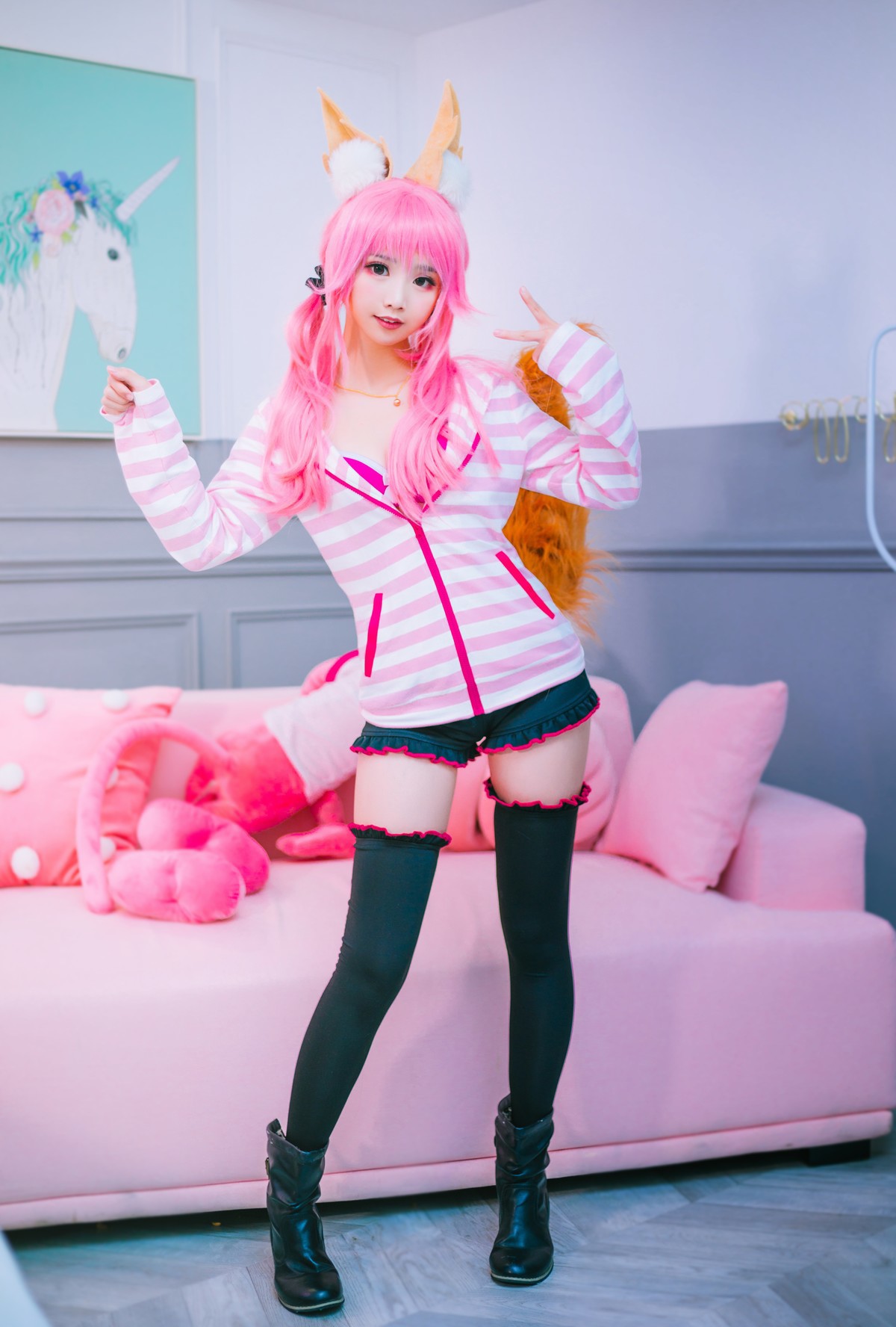 Cosplay 面饼仙儿 玉藻前日常 1