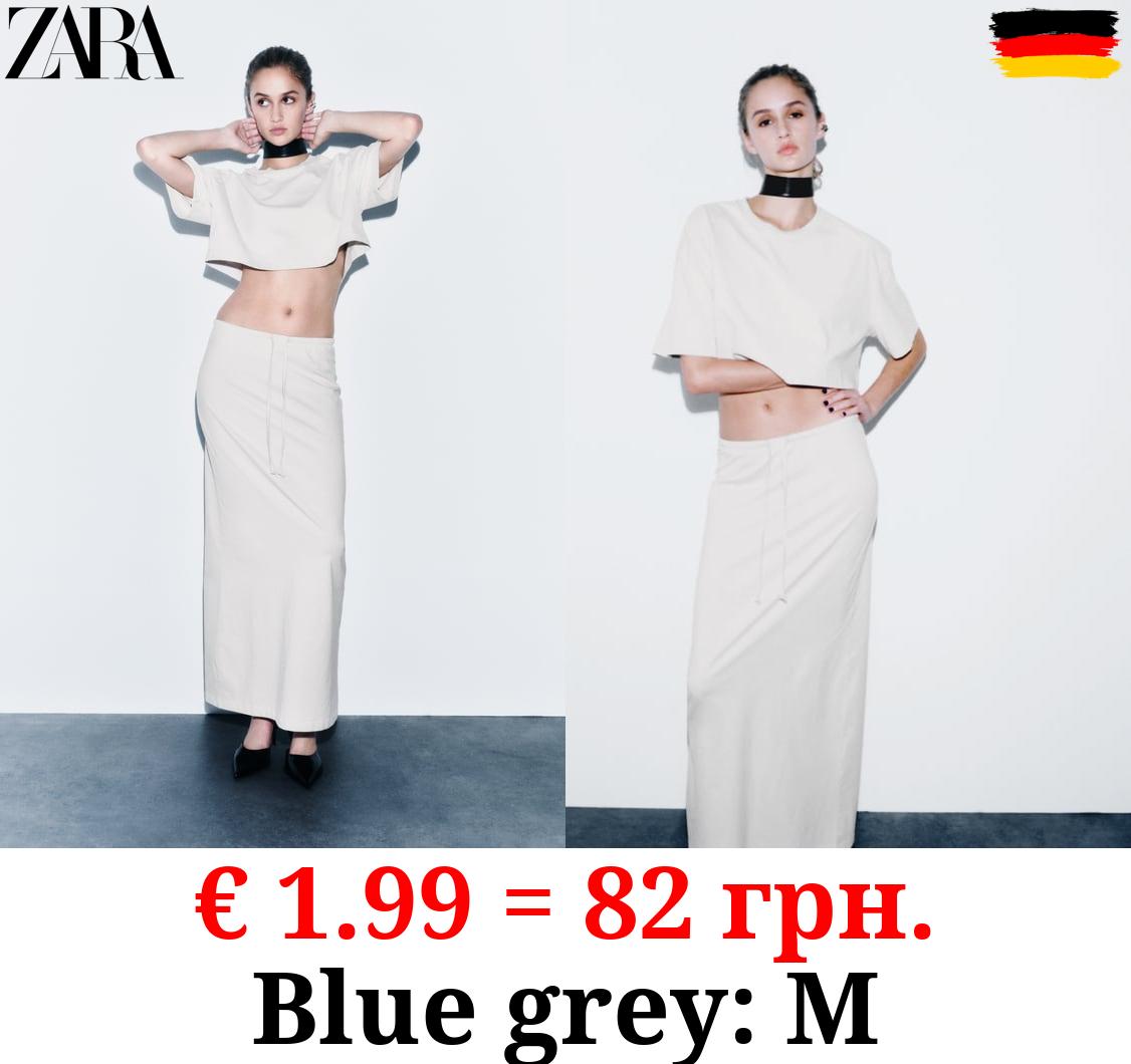 FADED-EFFECT MIDI SKIRT