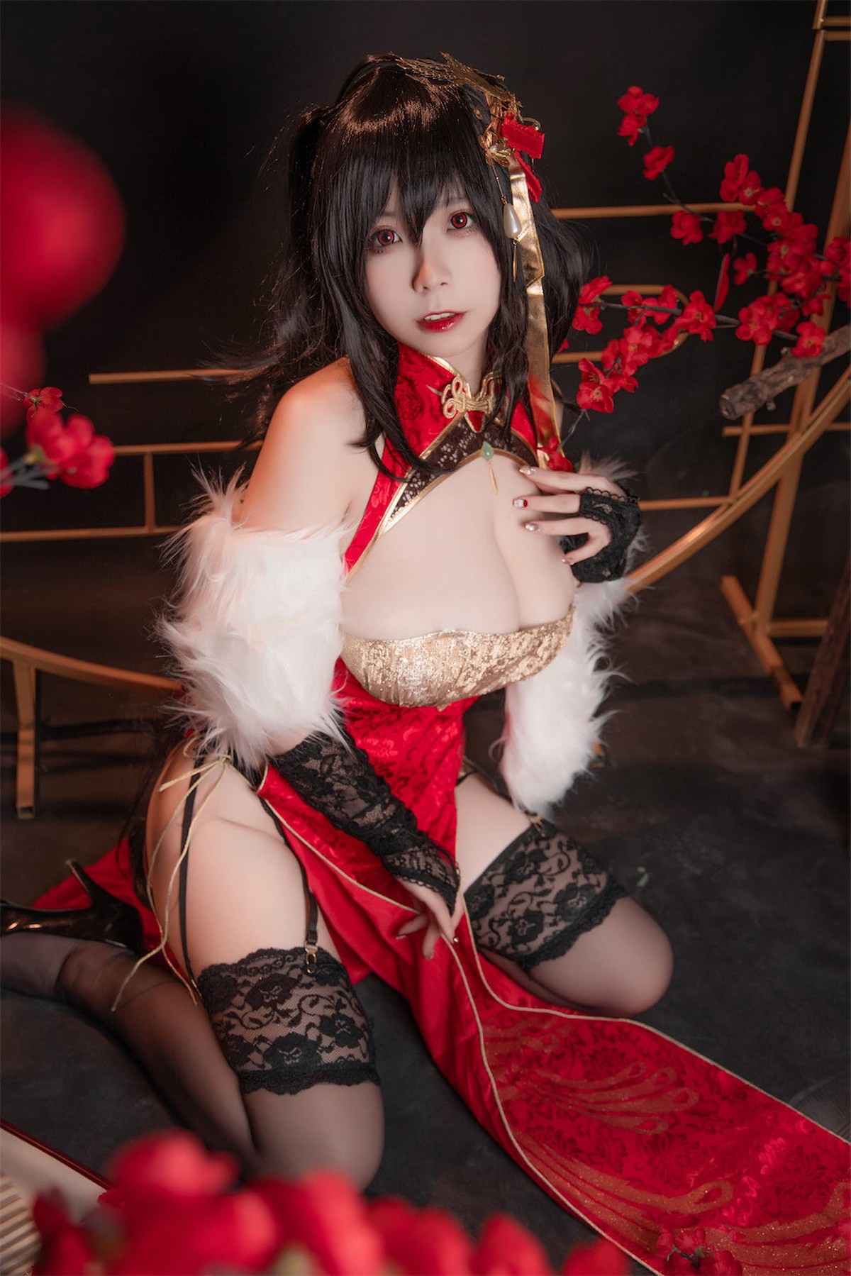 Cosplay 自闭颜球球 无颜小天使wy 碧蓝航线 大凤红旗袍 25