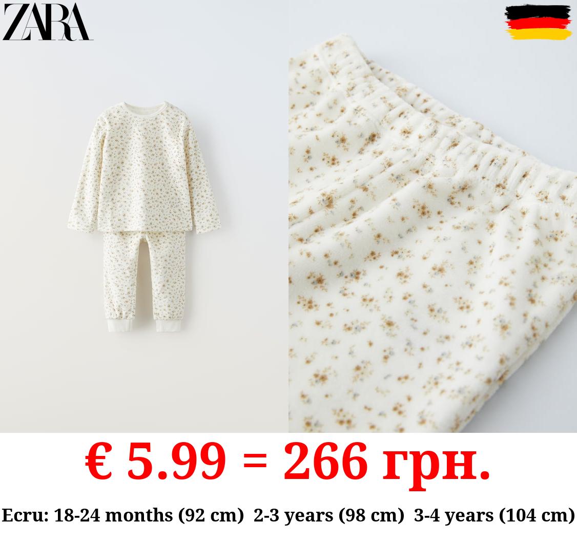 1-6 YEARS/ FLORAL VELOUR CO-ORD