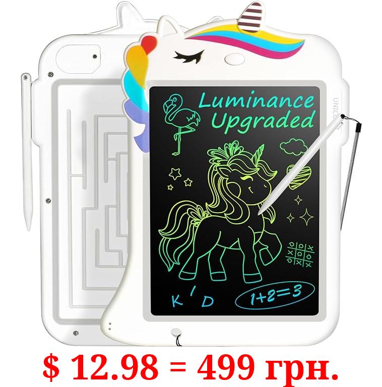 Jasonwell LCD Drawing Writing Tablet - Drawing Pad Doodle Board for Kids Toddlers Drawing Toy Educational Learning Toys Christmas Birthday Gift 2 3 4 5 6 7 8 Year Old Girls Boys (White Unicorn)