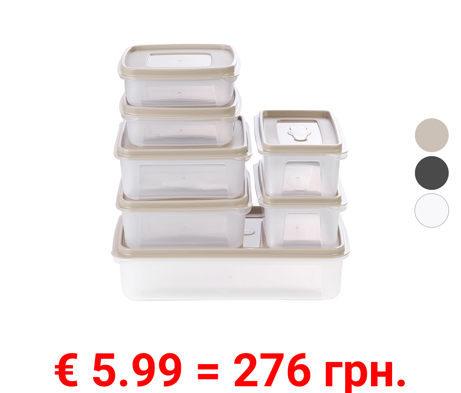 ERNESTO® Frischhaltedosen-Set, 7-teilig