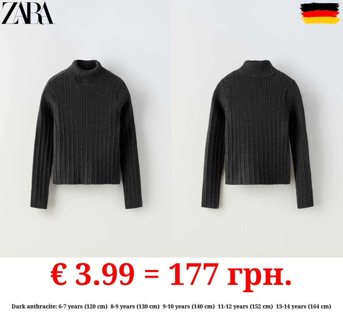 RIBBED TURTLENECK SWEATER