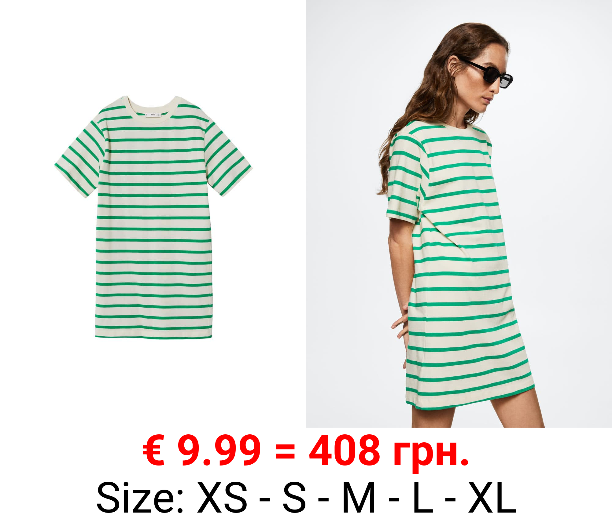 vestido algodón rayas