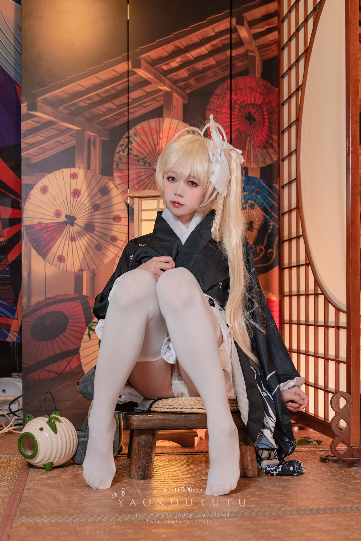 Cosplay 黏黏团子兔 六月T3专属特典 『穹妹浴衣』 15