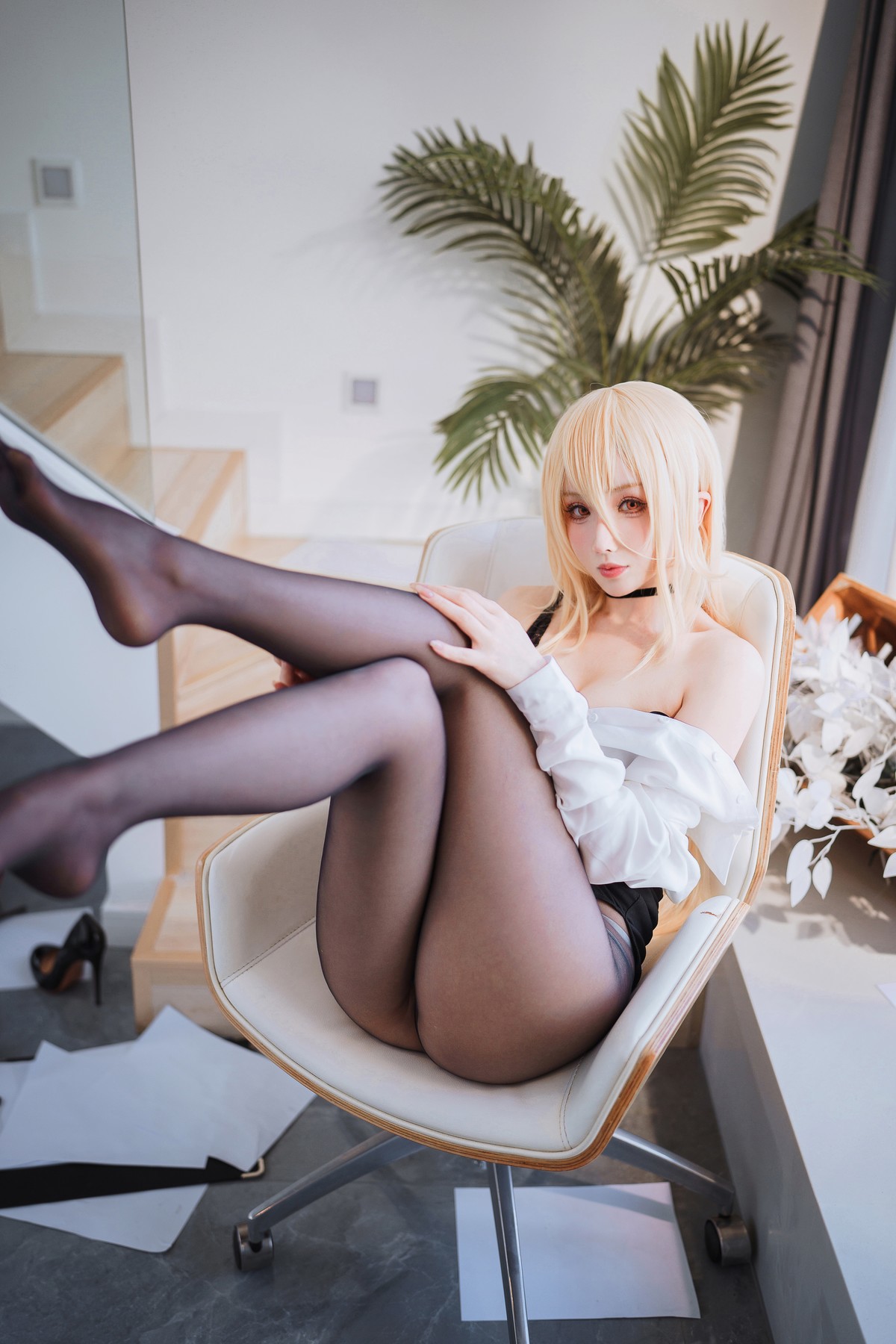 Cosplay rioko凉凉子 碧蓝航线 冤仇 办公室的意外 14