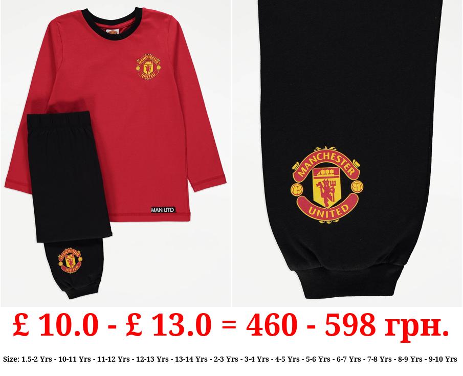 Manchester United Football Club Red Long Sleeve Pyjamas