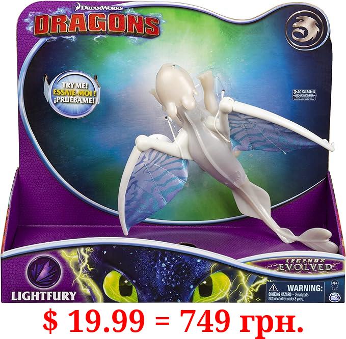 Dreamworks Dragons, Lightfury Deluxe Dragon with Lights and Sounds, for Kids Aged 4 and Up