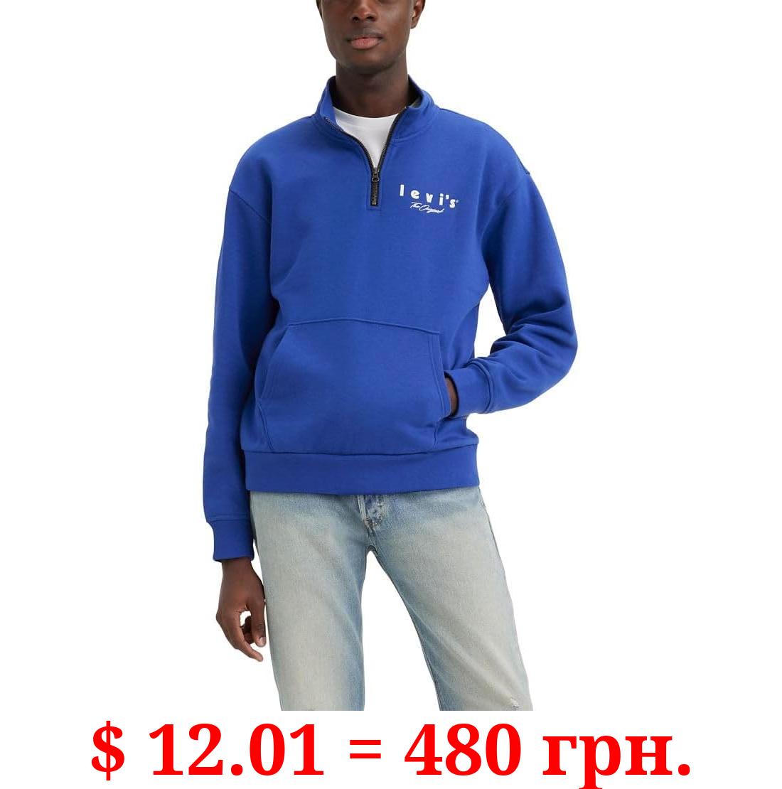 Levi's Men's Relaxed Graphic 1/4 Zip Pocket Hoodie