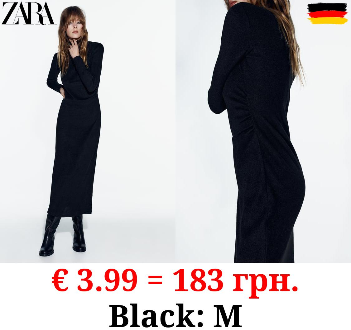 SOFT LONG DRESS WITH GATHERED DETAIL