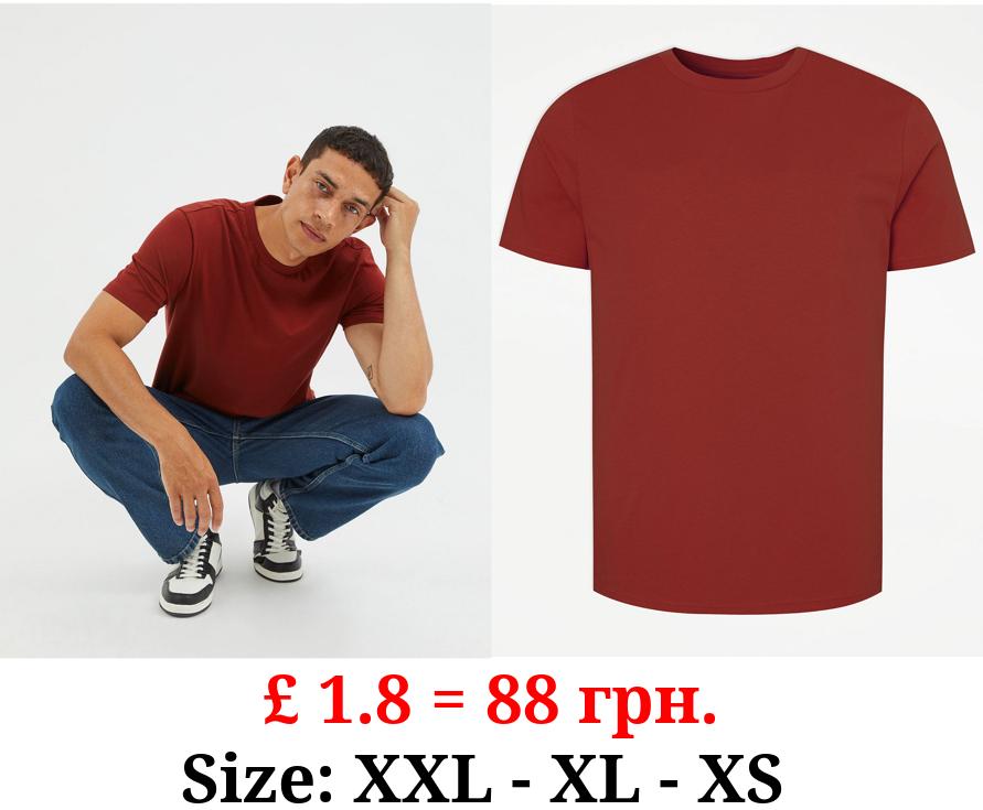 Burgundy Crew Neck T-Shirt