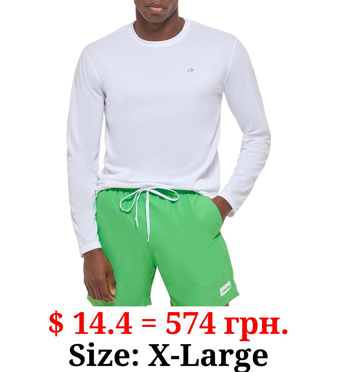 Calvin Klein Men's Light Weight Quick Dry Long Sleeve 40+ UPF Protection