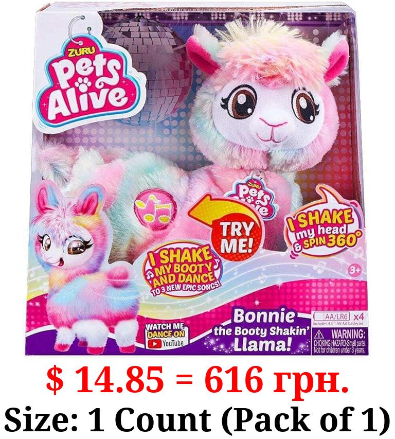 Pets Alive Rainbow Bonnie The Booty Shakin Llama Battery-Powered Dancing Robotic Toy by ZURU, 1 Count (Pack of 1)