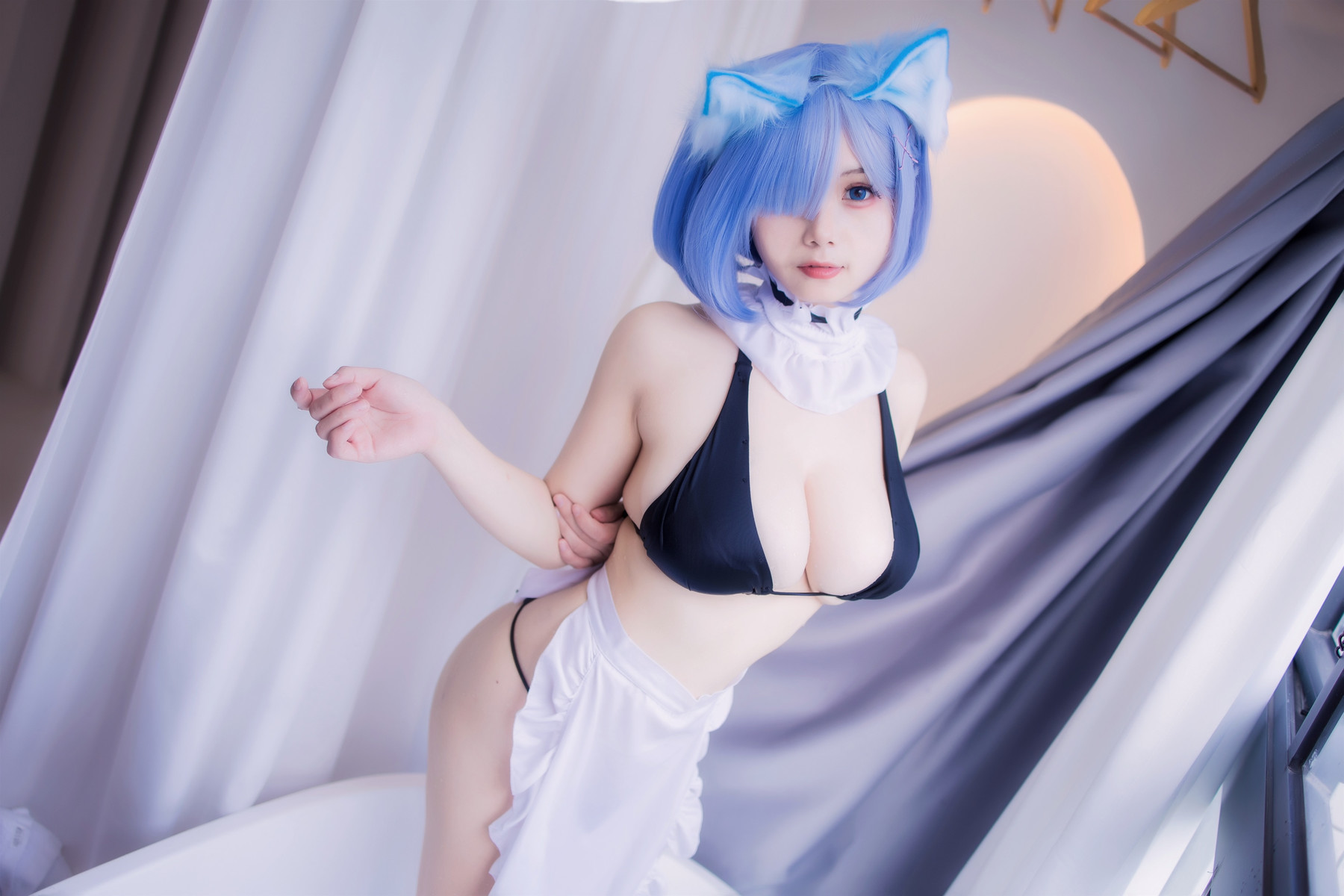 Cosplay 末夜787 蕾姆女仆泳装 26
