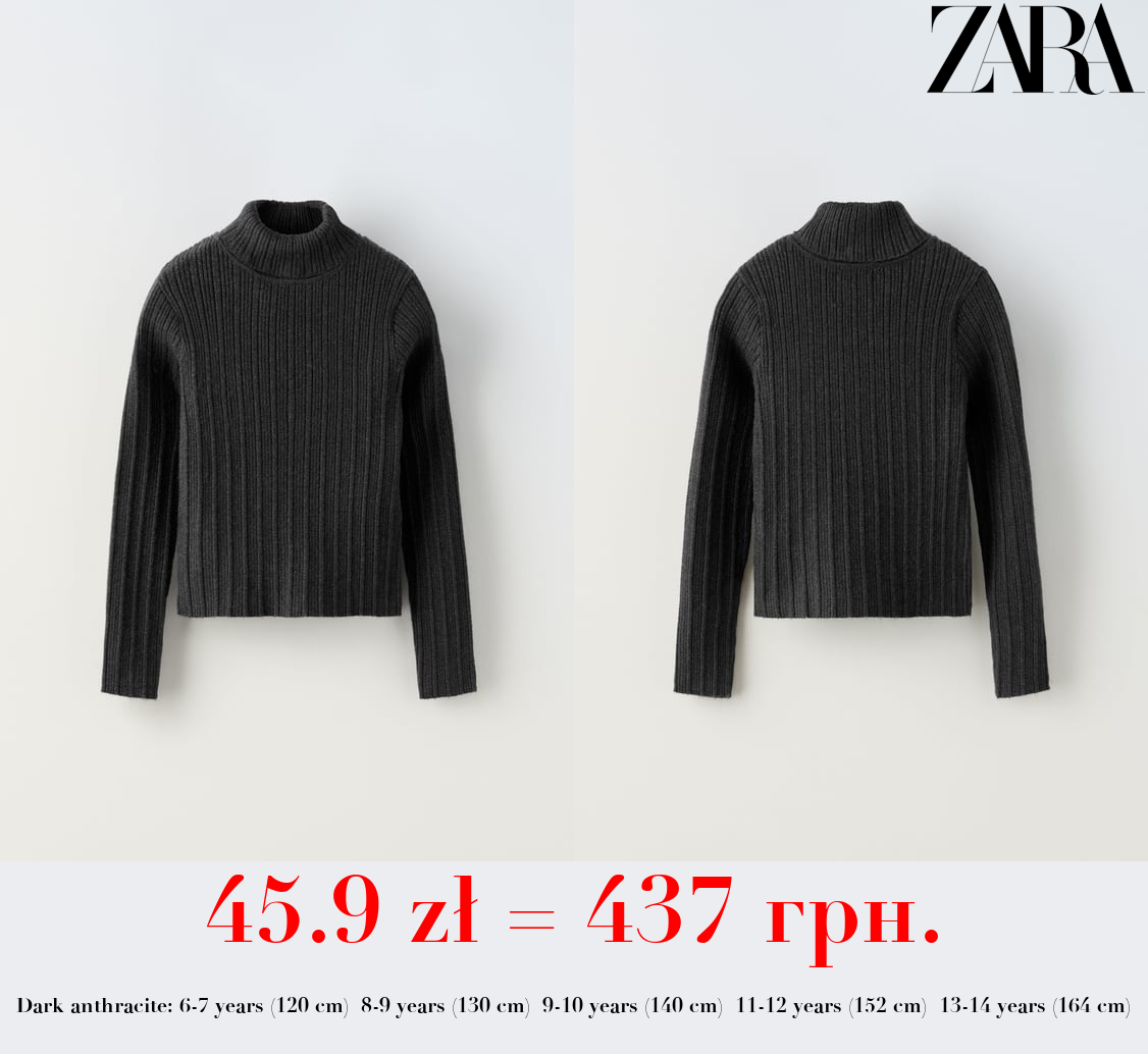 RIBBED TURTLENECK SWEATER