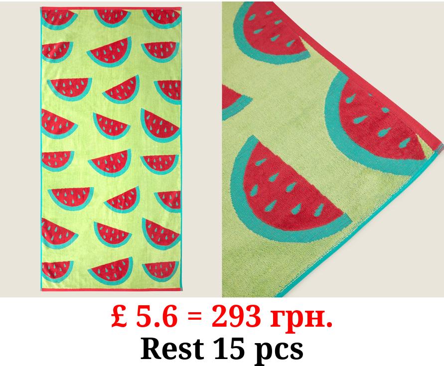 Green Watermelon Beach Towel
