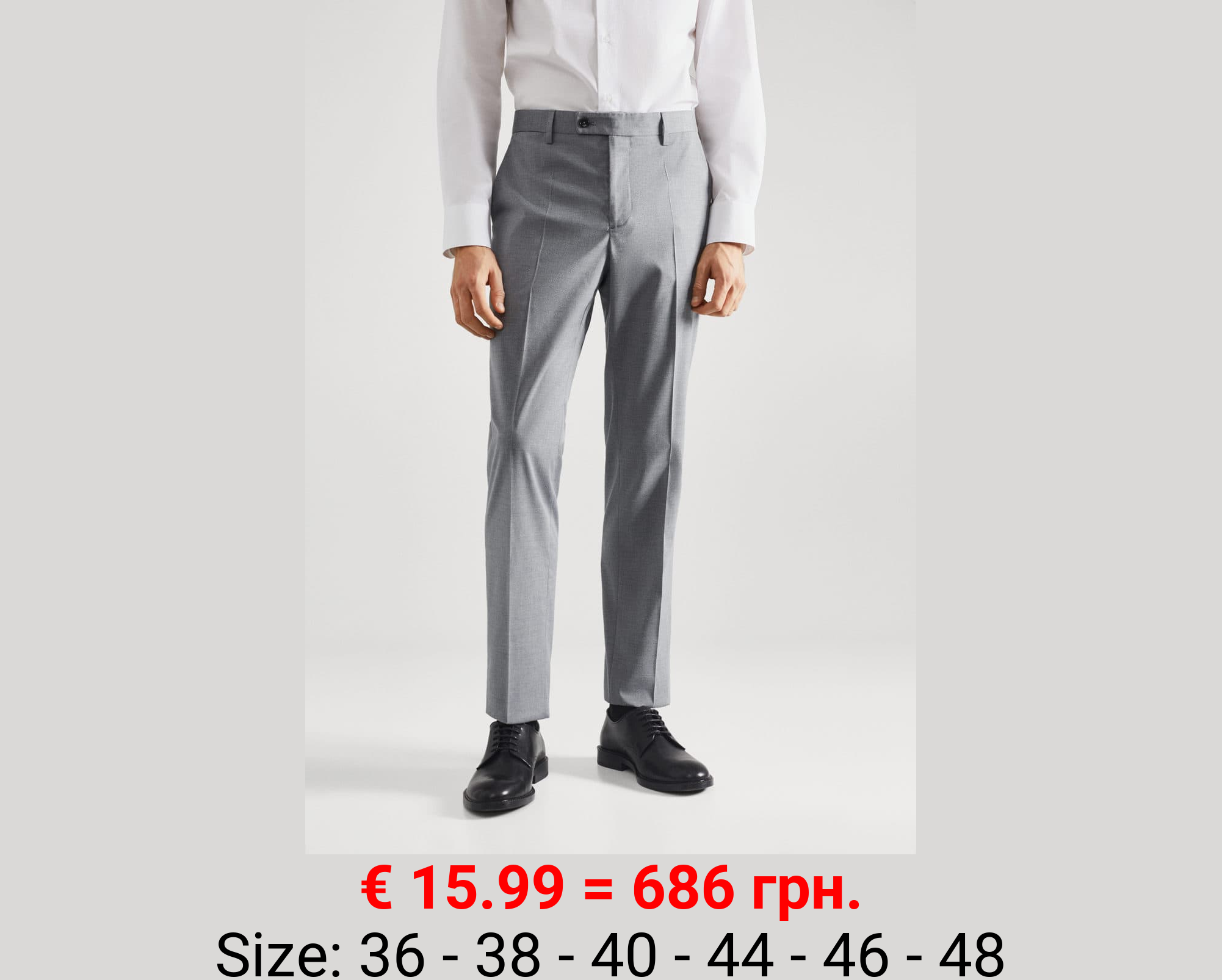 Pantalón traje slim fit cuadros
