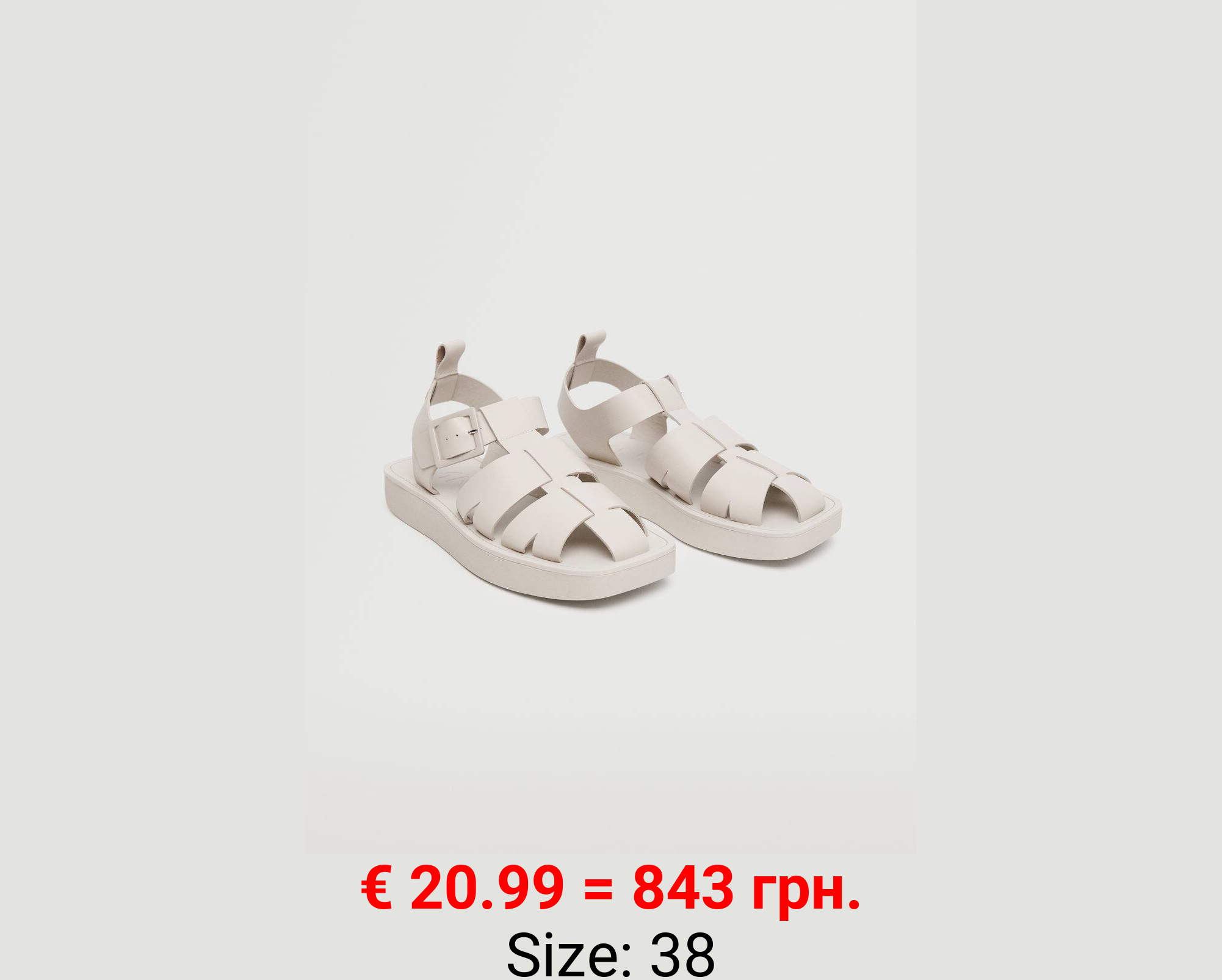 Sandalia cangrejera piel