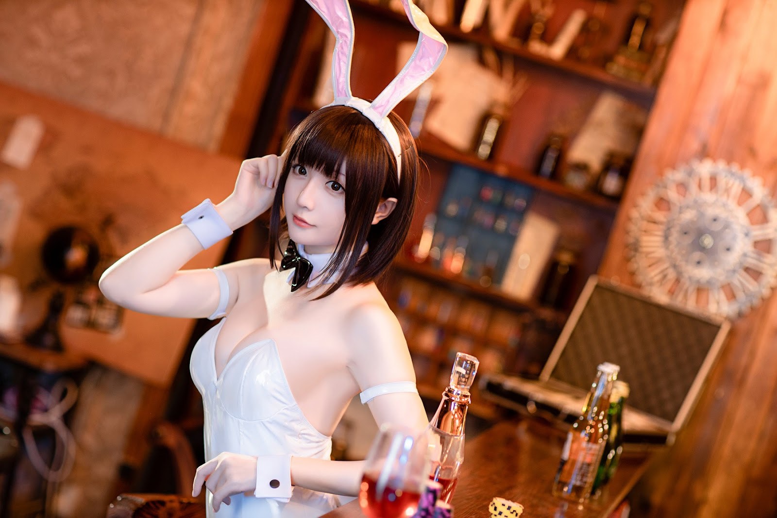 Cosplay 星之迟迟Hoshilily 加藤惠 兔女郎 25