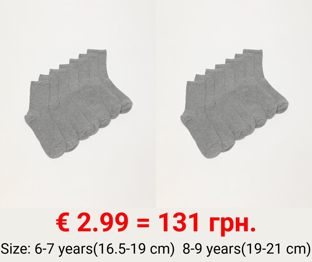 Pack of 7 pairs of basic long socks