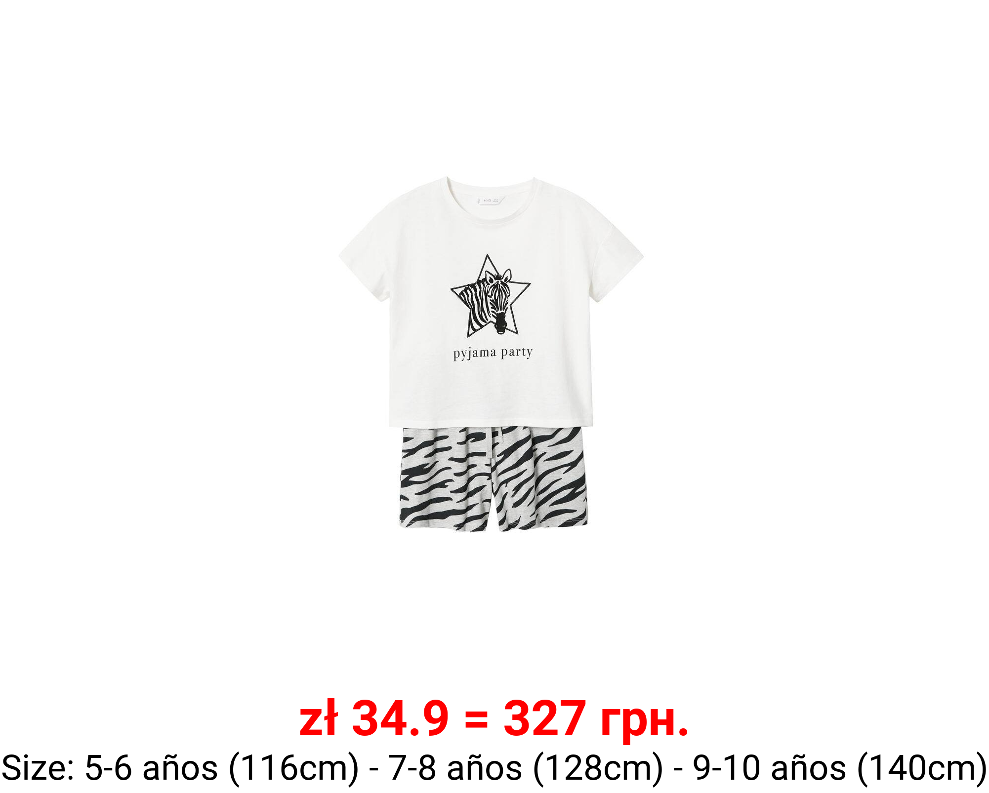 Pijama corto estampado