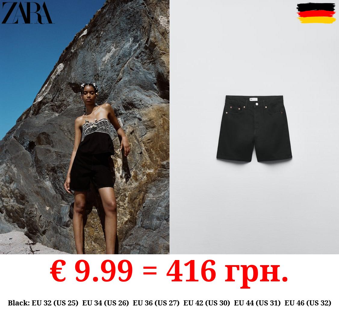 TRF REGULAR FIT MID-RISE BERMUDA SHORTS