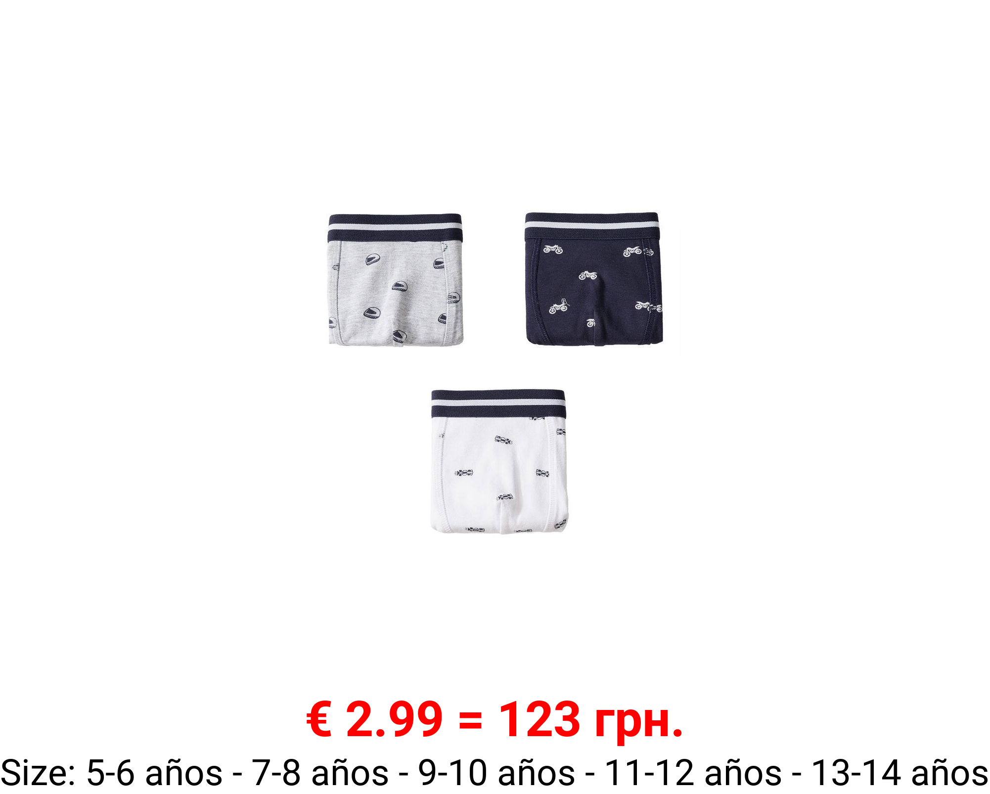 Pack 3 bóxers estampados