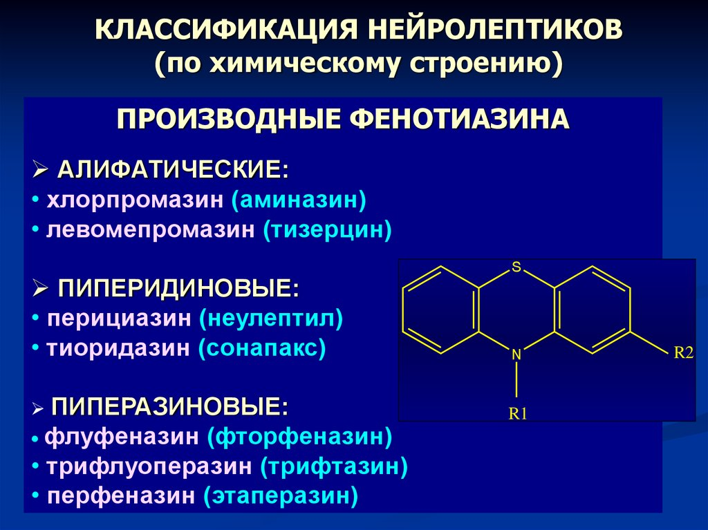 Хлорпромазин относится к группе