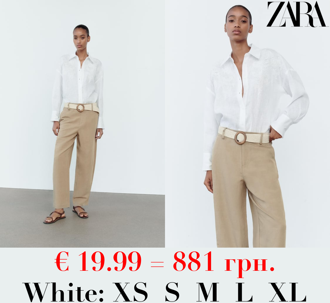 EMBROIDERED LINEN SHIRT