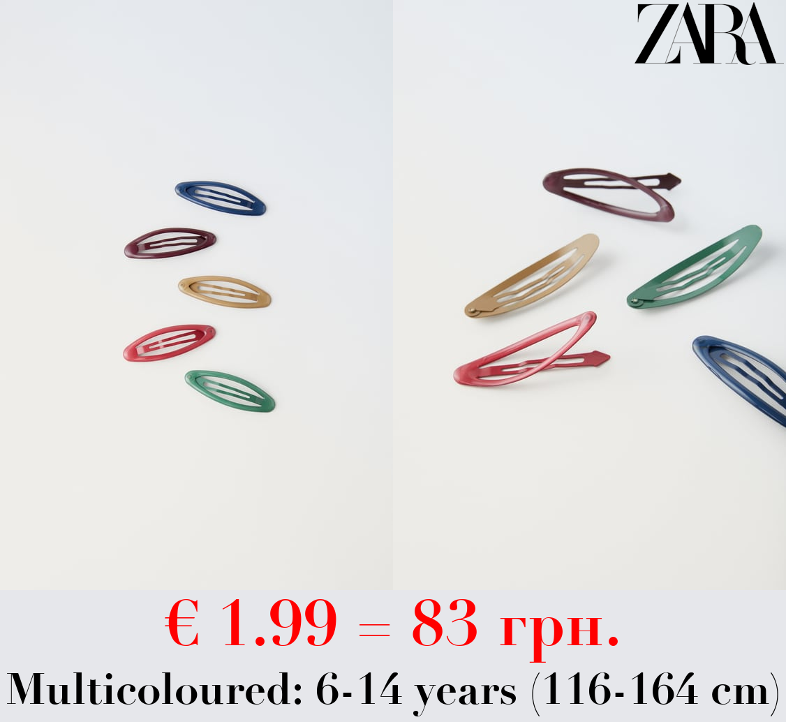 5-PACK OF OVAL HAIR CLIPS