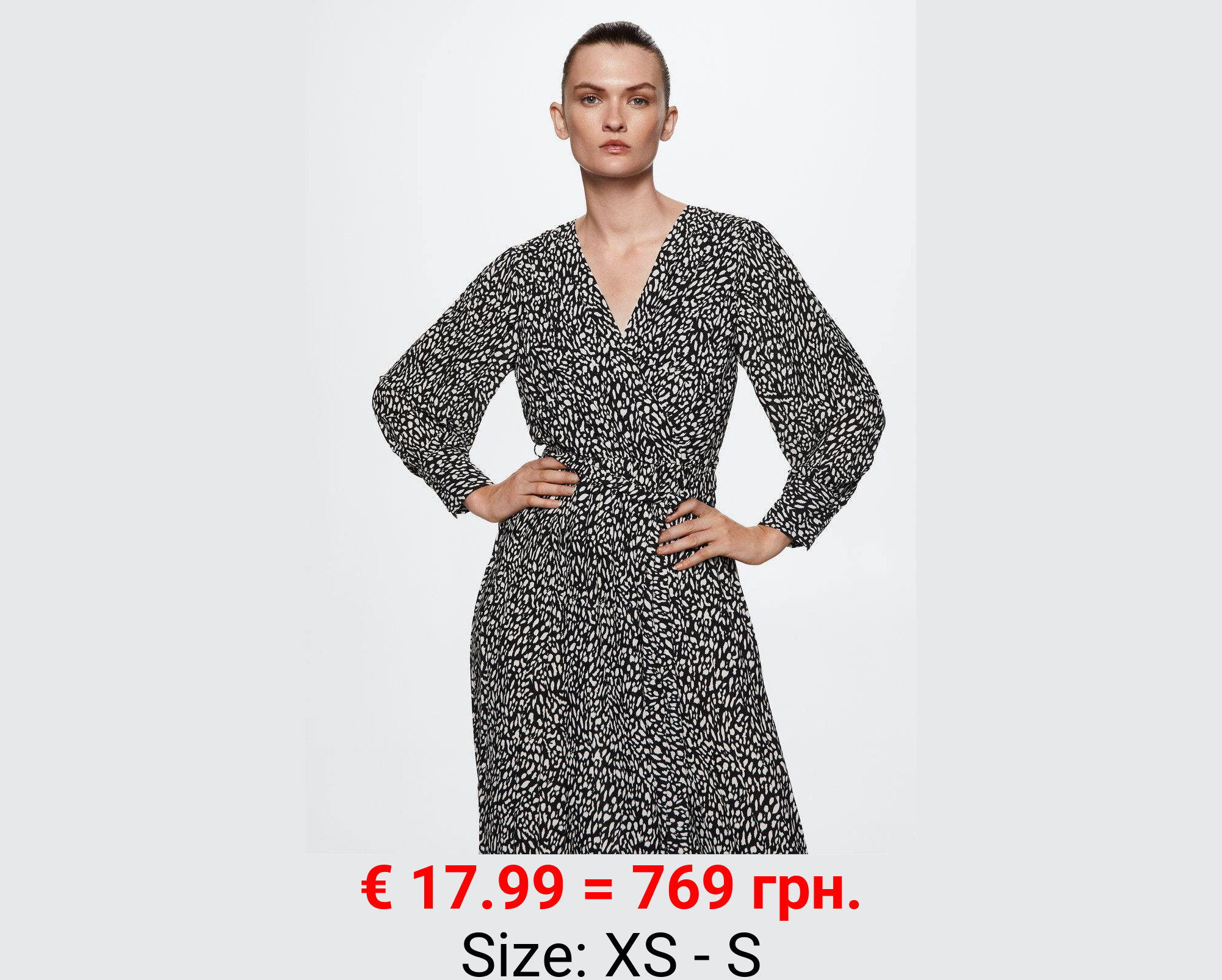 Vestido plisado estampado