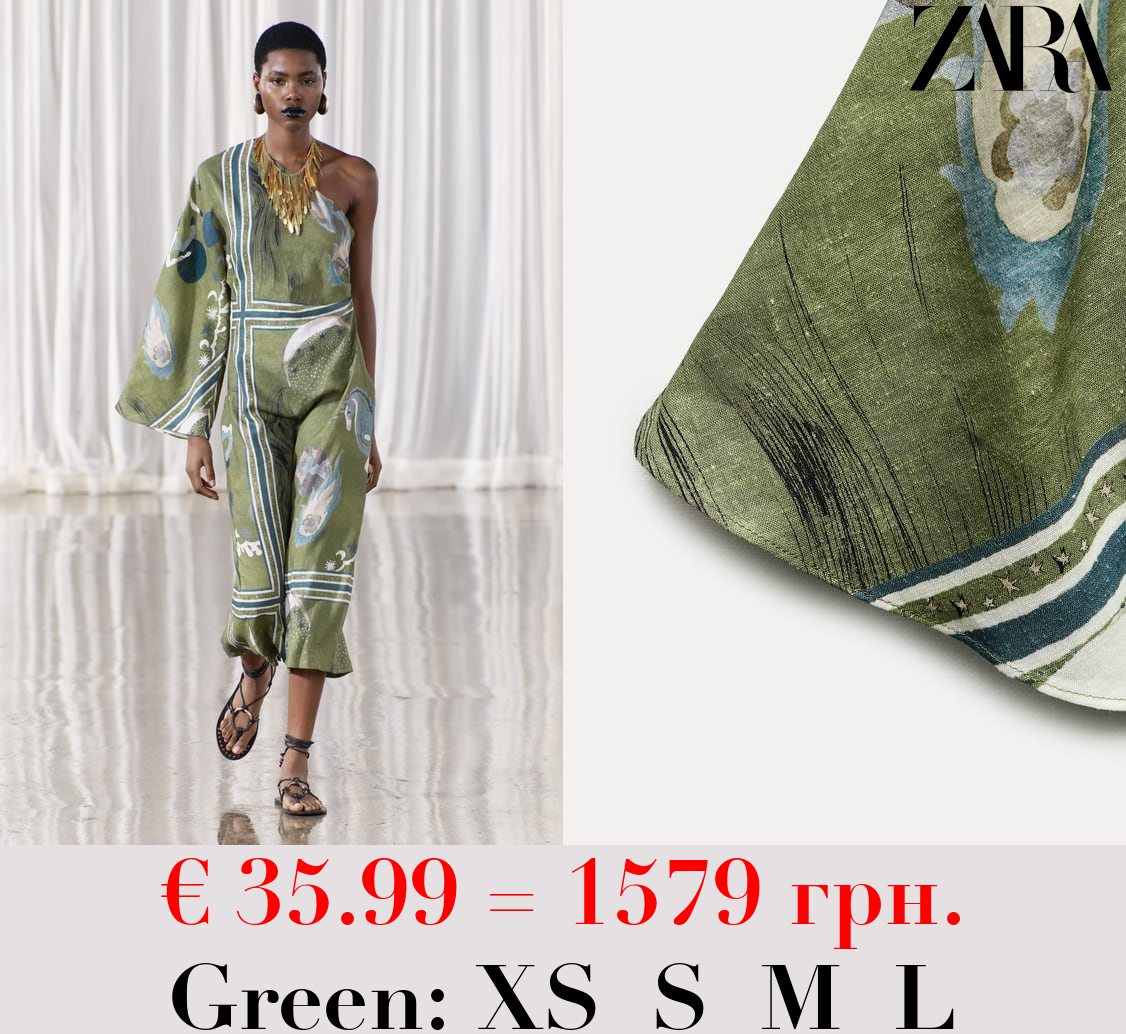 ZW COLLECTION PRINTED ASYMMETRIC DRESS