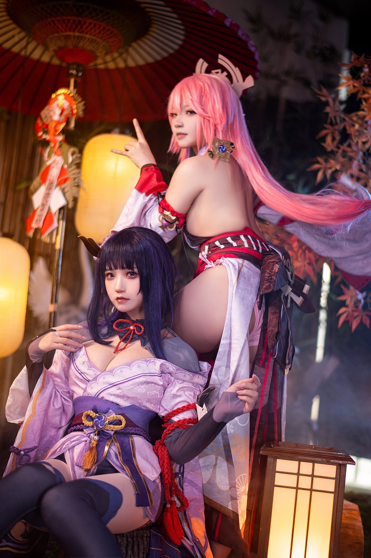 Cosplay 伊喵君 景三 八重 雷神 双倍快乐 38