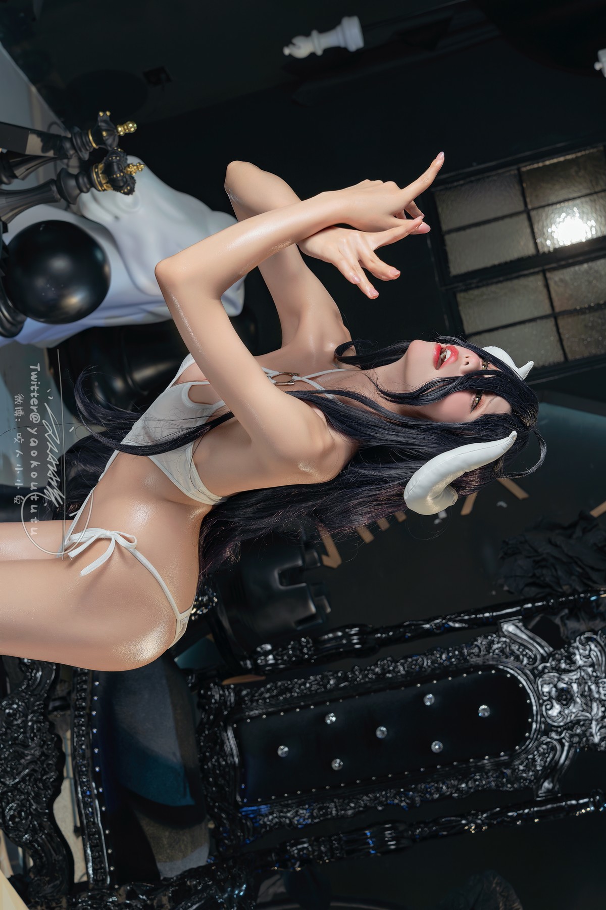 Cosplay 黏黏团子兔 魅魔之耻 雅儿贝德 & Tell Me 21
