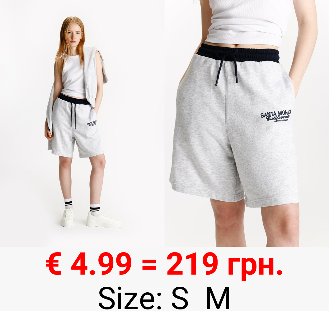 Plush bermuda shorts