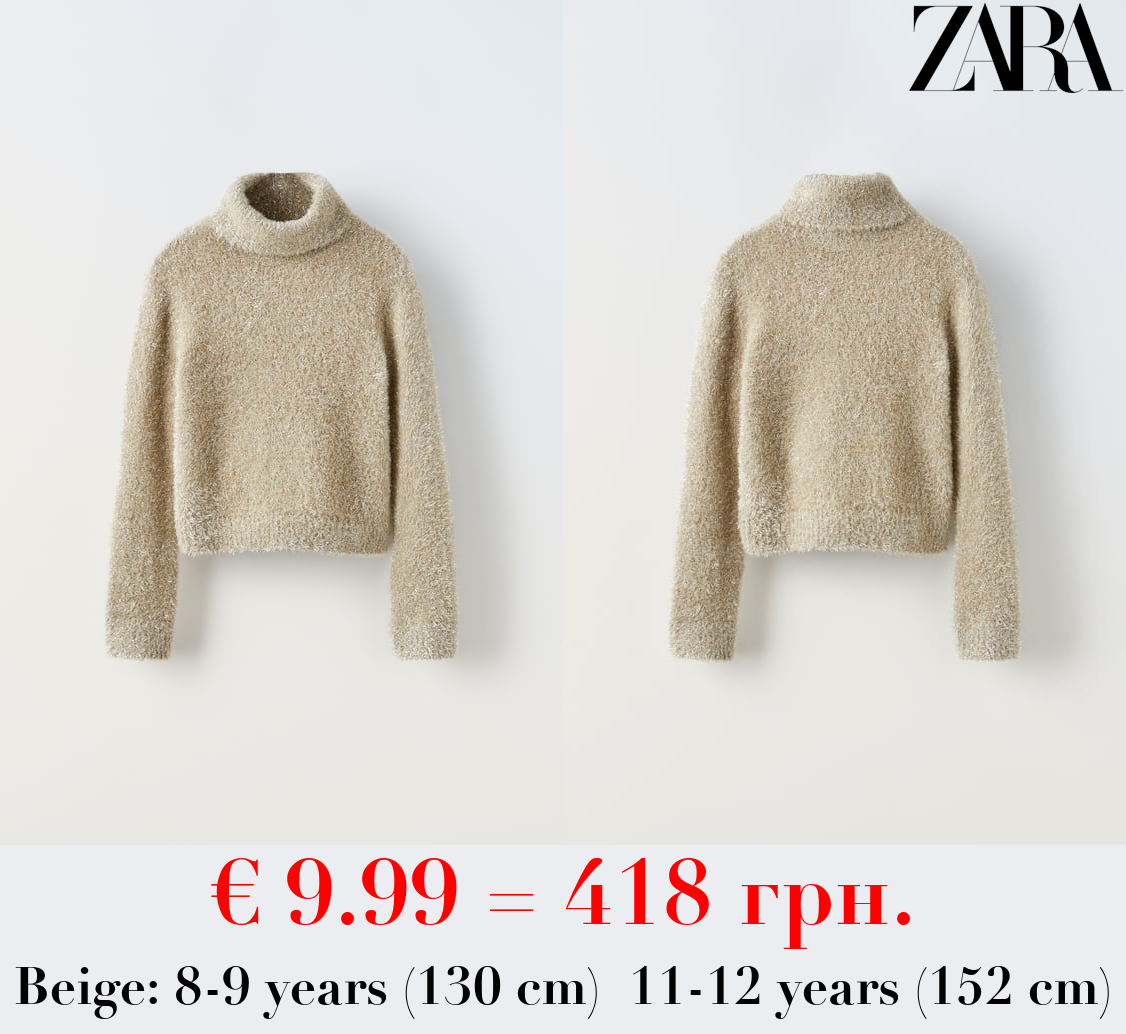 SPARKLY FAUX FUR SWEATER