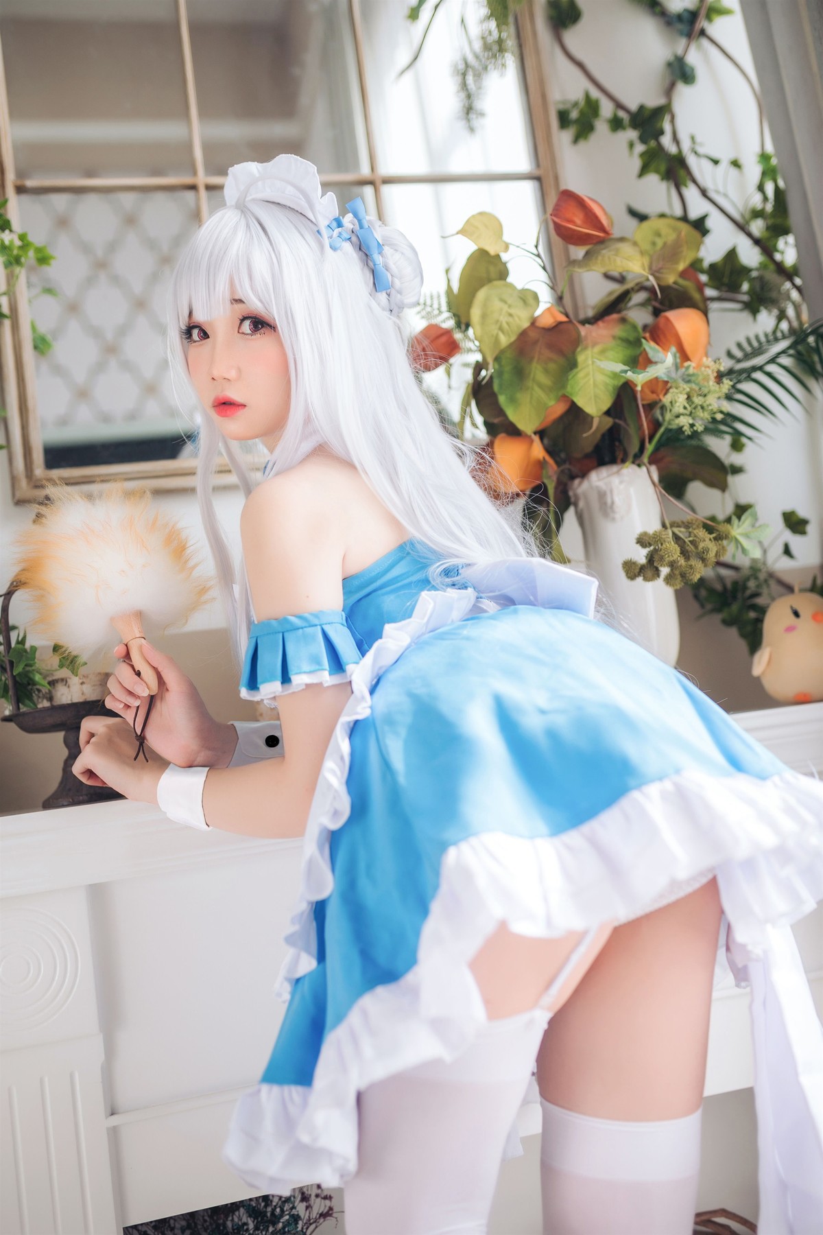 焖焖碳 Cosplay 小天鹅女仆 5