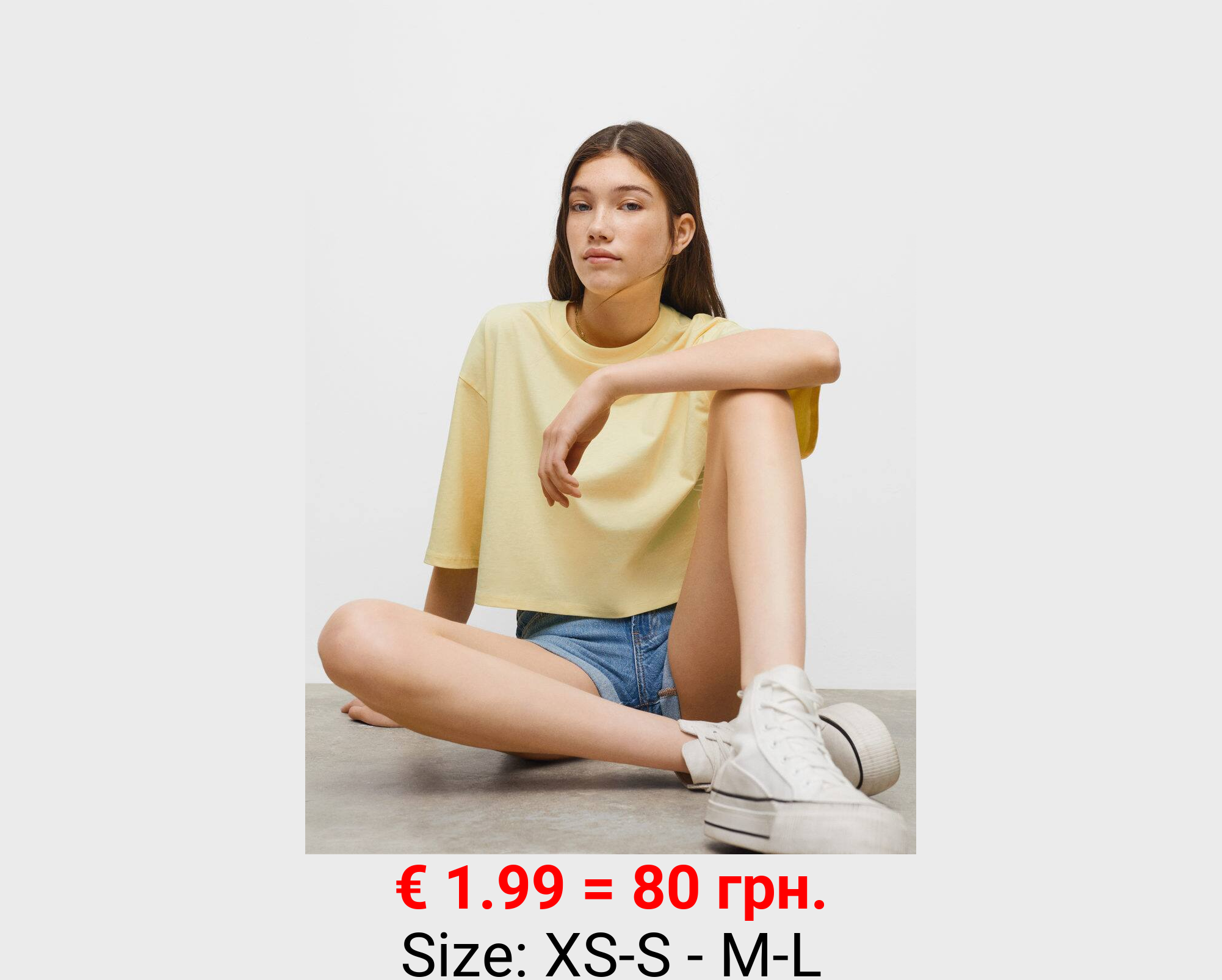 Camiseta crop algodón