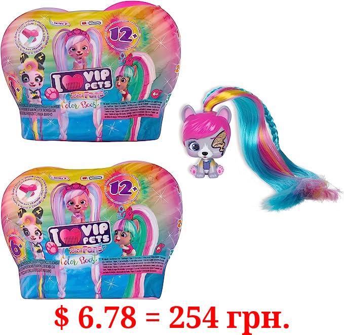 VIP Pets Mini Fans Color Boost S2 2-Pack - Includes 6+ Surprise Accessories| Kids Age 3+