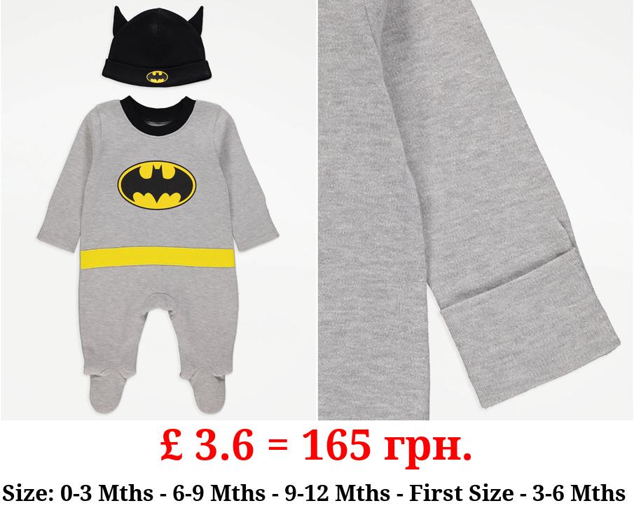 DC Comics Batman Sleepsuit and Hat Outfit