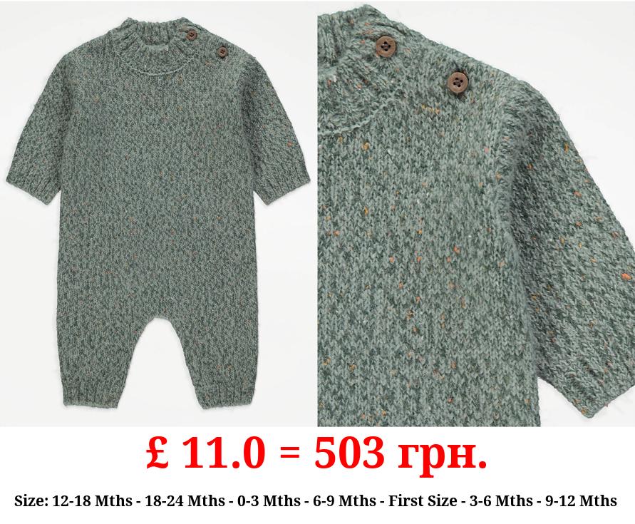 Green Knitted All In One