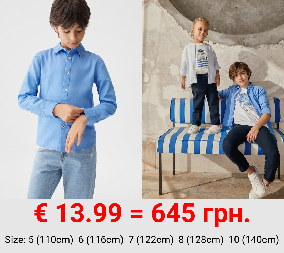 Camisa algodón lino