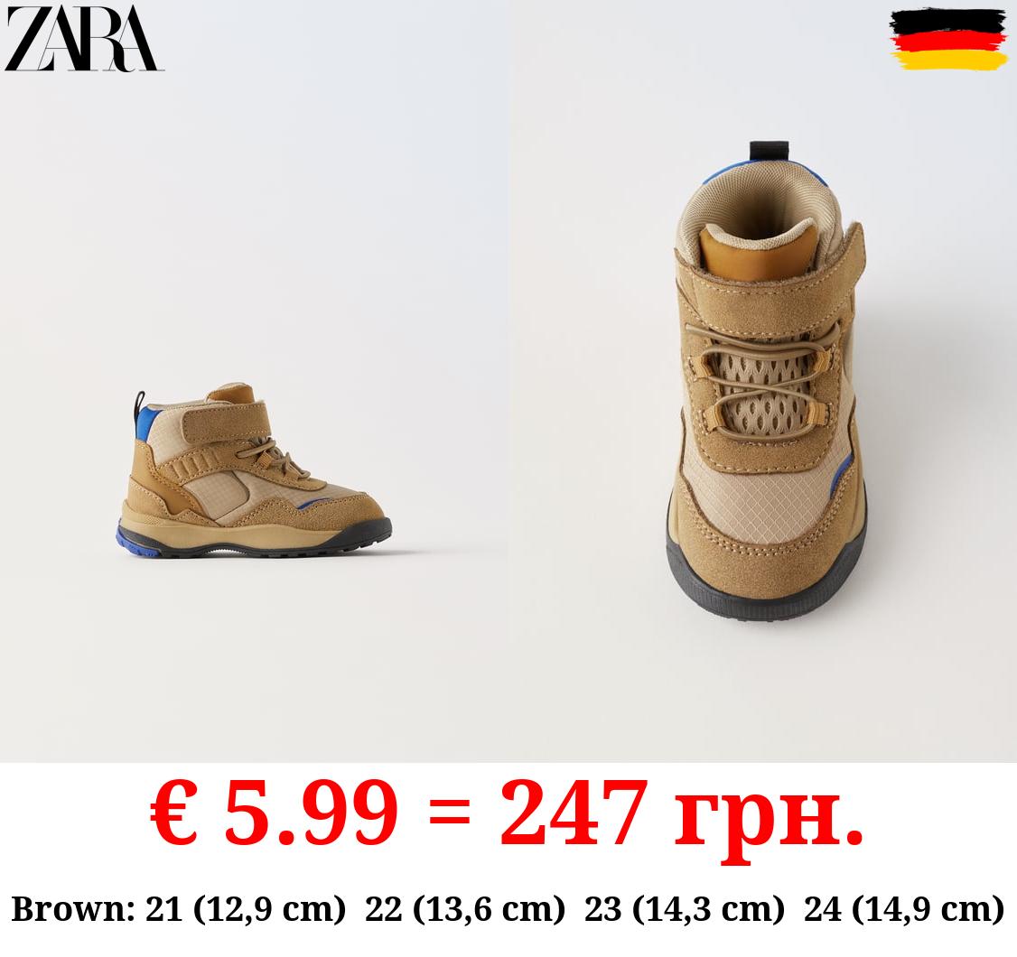 CONTRAST HIGH-TOP SNEAKERS