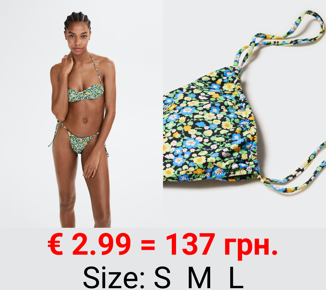 Top bikini tirantes flores