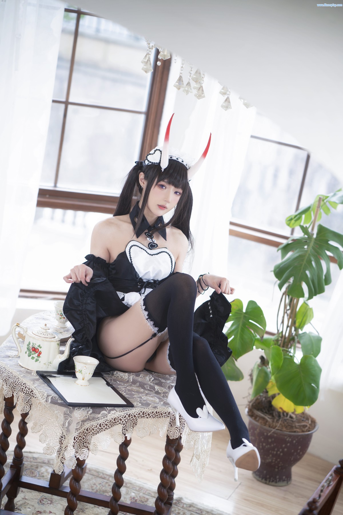 阿包也是兔娘 Cosplay 月舰长 能代女仆 20