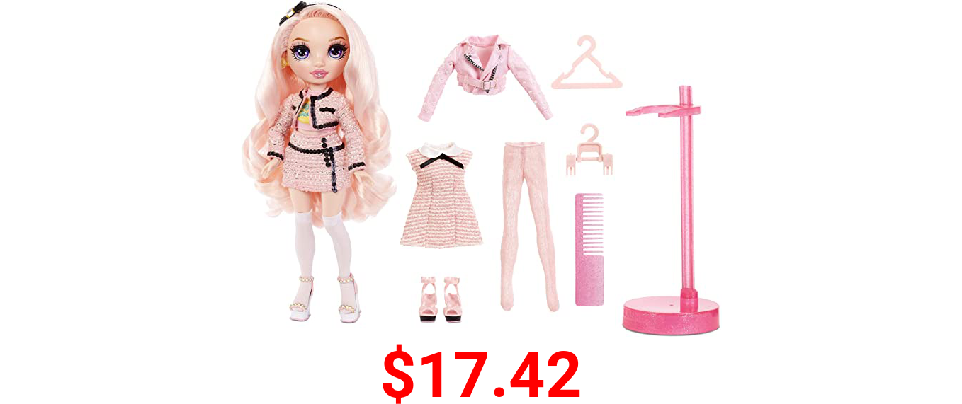 Rainbow High Bella Parker – Pink Fashion Doll with 2 Complete Doll Outfits to Mix & Match and Doll Accessories, Great Gift for Kids 6-12 Years Old